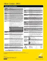 Preview for 5 page of Nikon COOLPIX 8400 Specifications