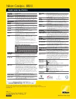 Preview for 5 page of Nikon COOLPIX 8800 Specifications