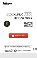 Preview for 1 page of Nikon coolpix A300 Reference Manual