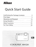 Nikon COOLPIX AW120 Quick Start Manual preview