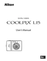 Nikon Coolpix L15 User Manual preview