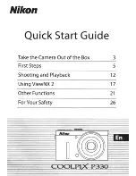 Nikon COOLPIX P330 Quick Start Manual preview