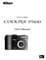 Предварительный просмотр 1 страницы Nikon Coolpix P5100 User Manual