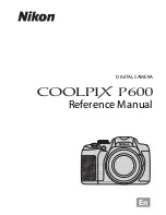 Предварительный просмотр 1 страницы Nikon Coolpix P600 Reference Manual