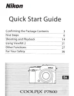 Nikon COOLPIX P7800 Quick Start Manual предпросмотр