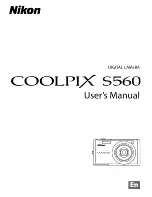 Предварительный просмотр 1 страницы Nikon CoolPix S560 User Manual