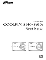 Предварительный просмотр 1 страницы Nikon CoolPix S610 User Manual