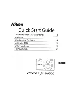 Предварительный просмотр 1 страницы Nikon COOLPIX S6500 Quick Start Manual