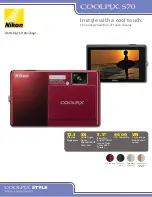 Предварительный просмотр 1 страницы Nikon CoolPix S70 Brochure