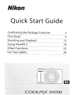 Предварительный просмотр 1 страницы Nikon CoolPix S9700 Quick Start Manual