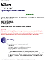 Nikon Coolpix Updating Firmware preview