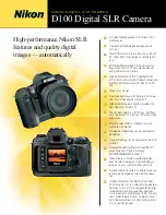 Preview for 1 page of Nikon D100 Specifications