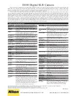 Preview for 2 page of Nikon D100 Specifications