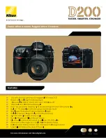 Preview for 1 page of Nikon D200 Specifications