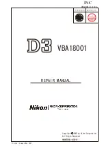 Preview for 1 page of Nikon D3 VBA18001 Repair Manual