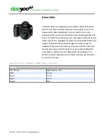 Nikon D40X Specifications preview