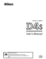 Preview for 1 page of Nikon D4s User Manual