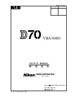 Предварительный просмотр 1 страницы Nikon D70 Repair Manual