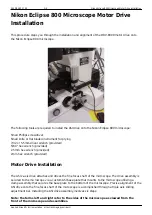 Nikon Eclipse 800 Installation Manual preview
