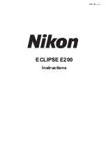 Nikon eclipse E200 Instructions Manual preview