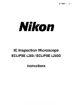 Nikon Eclipse L200 Instructions Manual preview