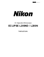 Предварительный просмотр 1 страницы Nikon ECLIPSE L200ND / ECLIPSE L200N Instructions Manual