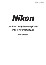 Nikon Eclipse LV100DA-U Instructions Manual preview