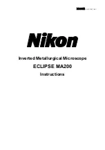 Предварительный просмотр 1 страницы Nikon ECLIPSE MA200 Instructions Manual