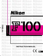 Nikon F 100 Instruction Manual preview