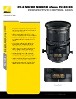 Nikon f/2.8D ED Specifications предпросмотр