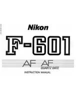 Preview for 1 page of Nikon F-601 Instruction Manual