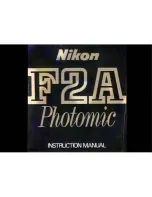 Nikon F2A PHOTOMIC Instruction Manual preview