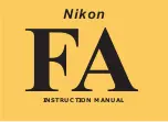 Preview for 1 page of Nikon FA Instruction Manual