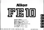 Preview for 1 page of Nikon FE10 Instruction Manual