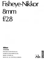 Предварительный просмотр 1 страницы Nikon Fisheye-Nikkor 8mm f/2.8 Instruction Manual