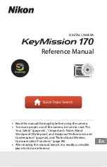 Preview for 1 page of Nikon KEYMISSION 170 Reference Manual
