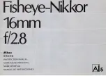 Предварительный просмотр 1 страницы Nikon Lenses AF Fisheye-Nikkor 16mm f/2.8 Instruction Manual