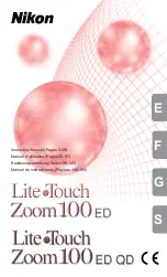 Preview for 1 page of Nikon Lite Touch Zoom 100ED Instruction Manual