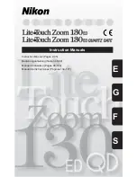 Nikon Lite Touch Zoom 130 ED Quartz Date Instruction Manual предпросмотр