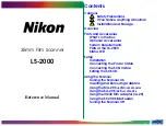 Предварительный просмотр 1 страницы Nikon LS-2000 Reference Manual