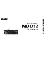 Предварительный просмотр 1 страницы Nikon MB-012 User Manual