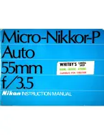 Preview for 1 page of Nikon Micro-Nikkor-P Auto 55mm f/3.5 Instruction Manual