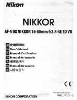 Nikon NIKKOR 16-80mm f/2.8-4E ED VR User Manual preview