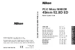 Nikon Nikkor 45mm f/2.8P User Manual preview