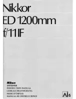 Предварительный просмотр 1 страницы Nikon Nikkor ED 1200mm f/11 IF Instruction Manual