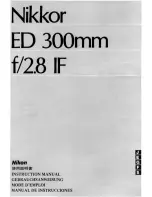 Nikon Nikkor ED 300mm f/2.8 IF Instruction Manual предпросмотр