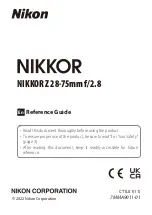 Nikon NIKKOR Z 28-75mm Reference Manual preview