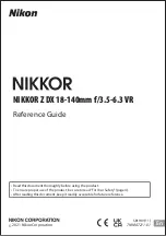 Nikon NIKKOR Z DX 18-140mm f/3.5-6.3 VR Reference Manual предпросмотр