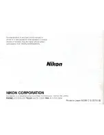 Preview for 80 page of Nikon Nikonos-V Instruction Manual