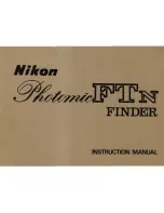 Предварительный просмотр 1 страницы Nikon Photomic FTN Finder Instruction Manual